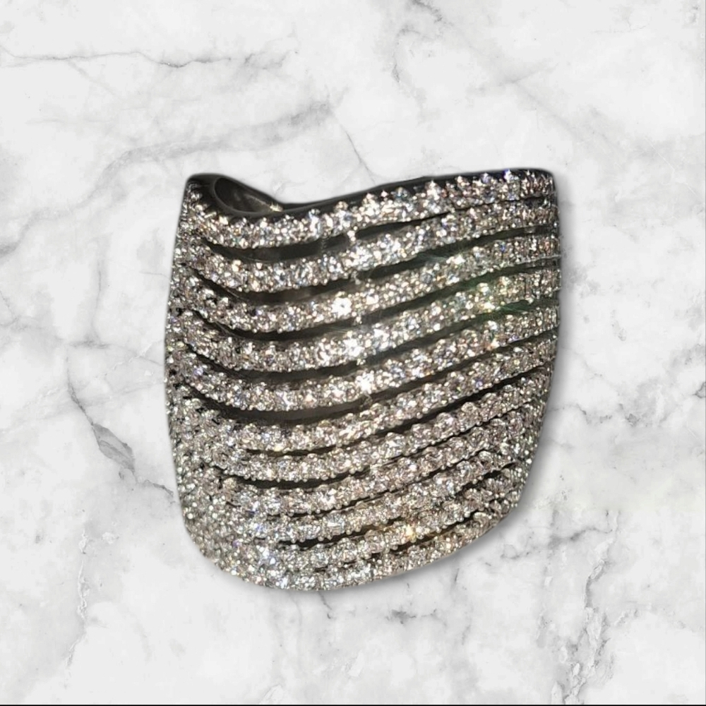 NWT nOir: Swirl Multi-Strand Ring-SZ 7